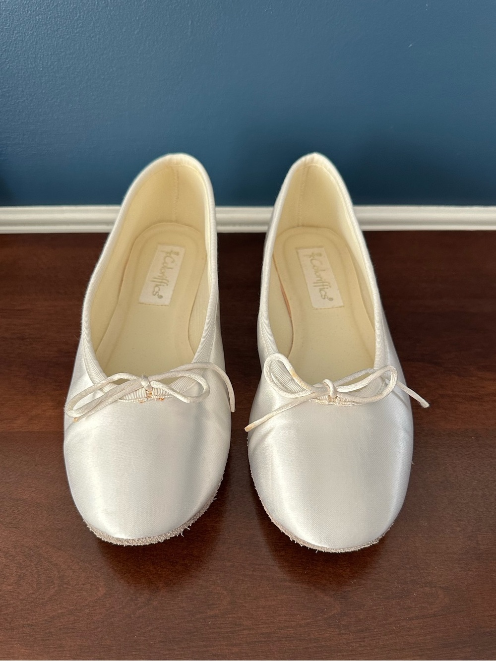 Coloriffics Lovely Dyeable White Satin Ballet Flats Size 9M